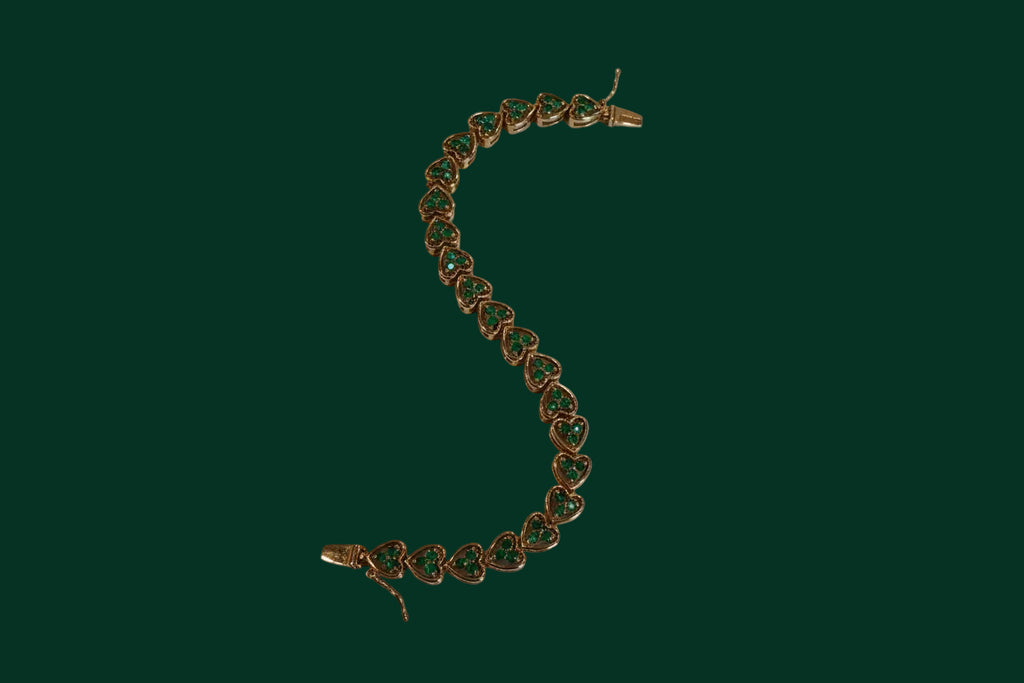 Emerald and 18k gold  bracelet