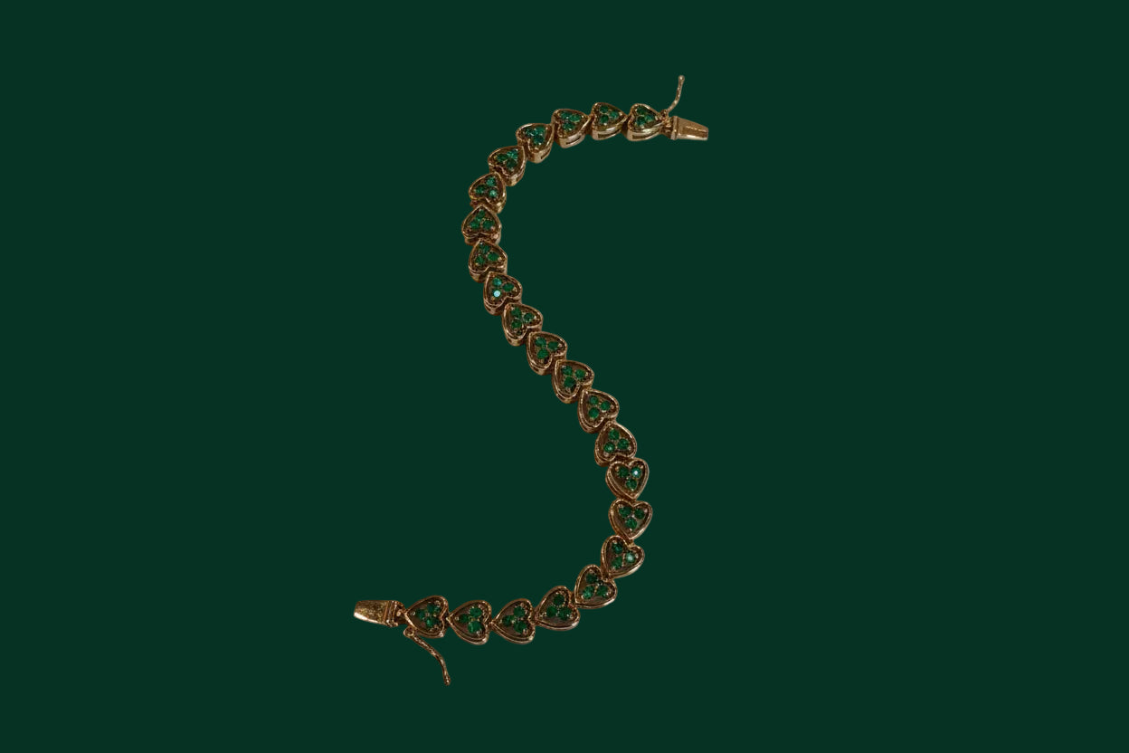 Emerald and 18k gold  bracelet
