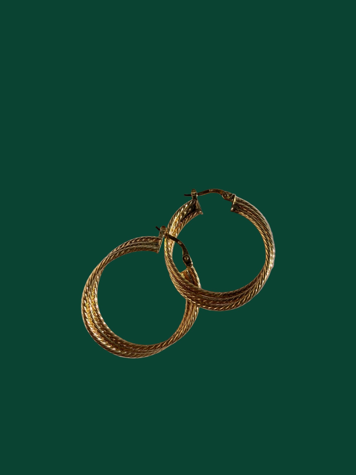 Textured Gold Hoop Earrings