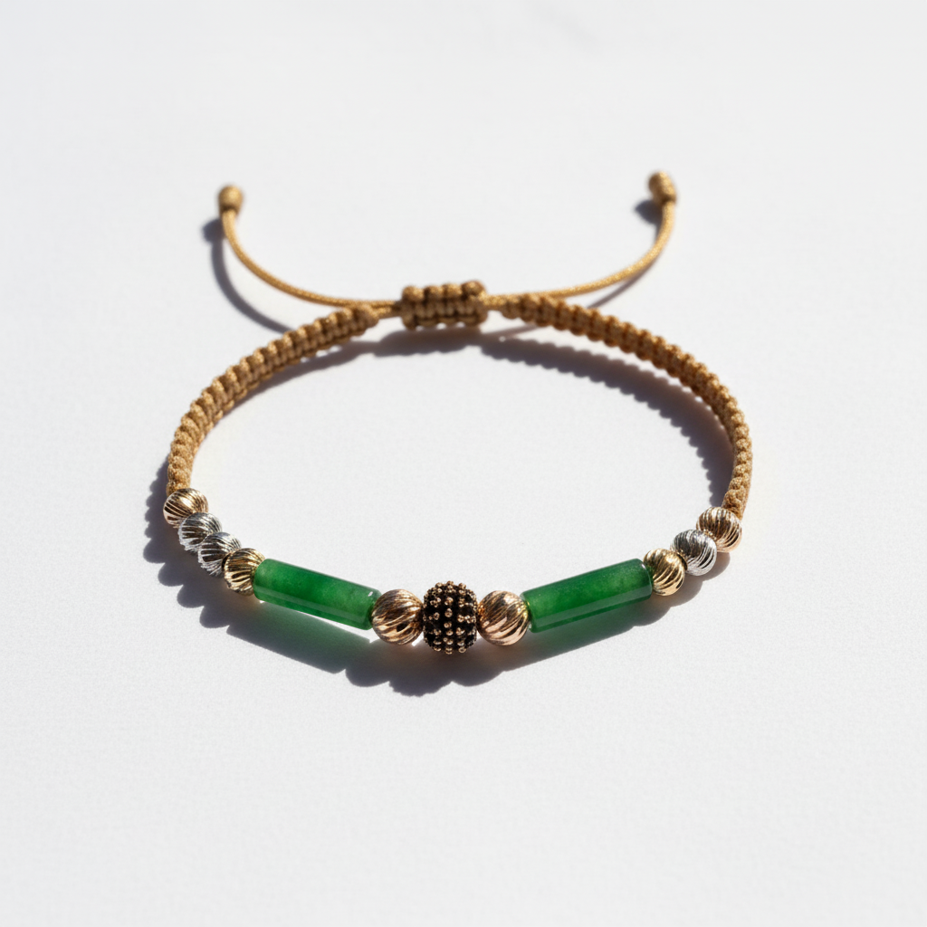 Gold and Jade Bracelet - Clean Look